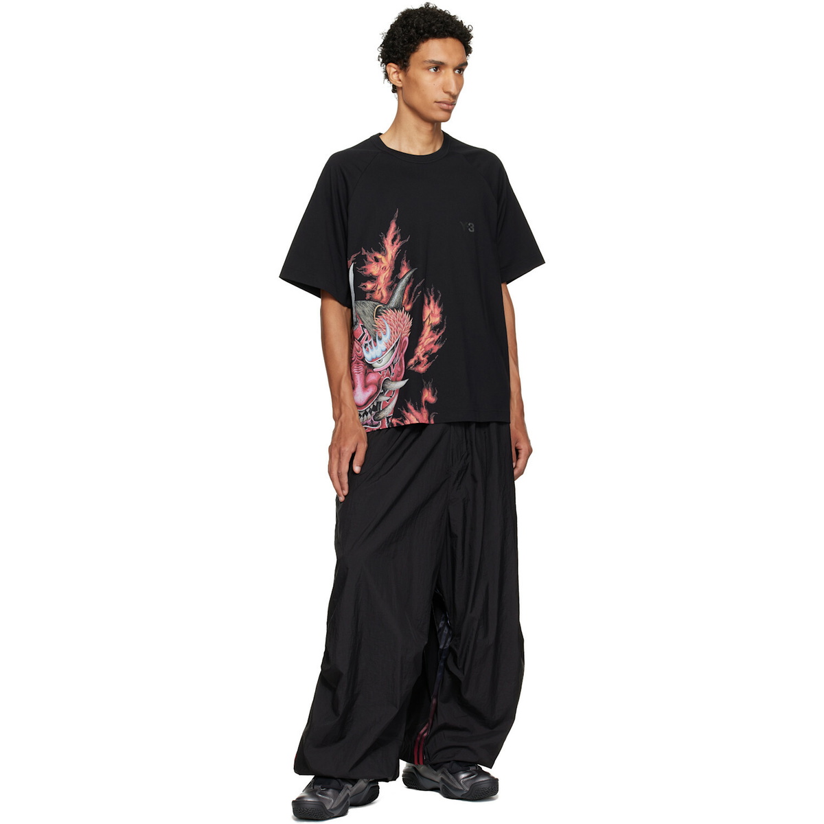Y-3 Black Graphic Short Sleeve T-shirt