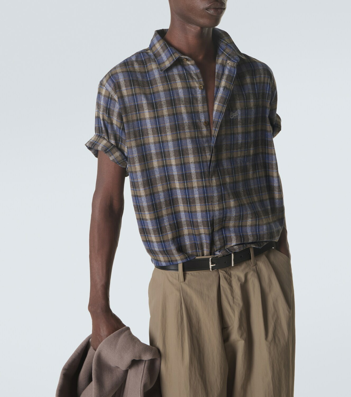 ERL Checked cotton-blend shirt