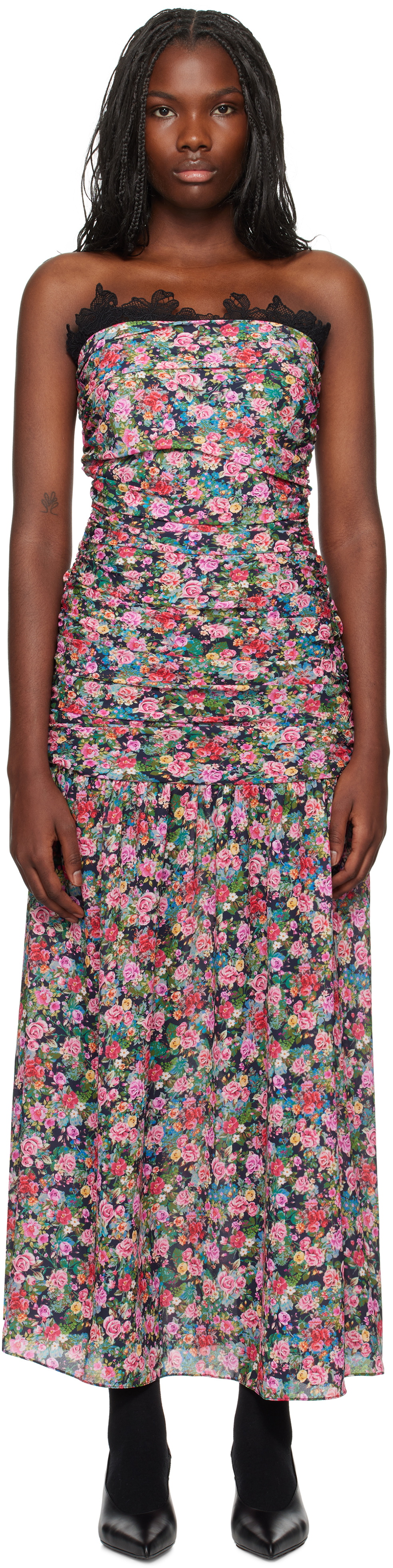 Kika Vargas Multicolor Viola Maxi Dress