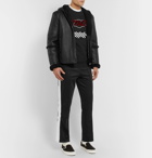 McQ Alexander McQueen - Printed Flocked Loopback Cotton-Jersey Sweatshirt - Men - Black