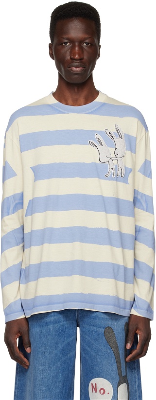 Photo: Stella McCartney Blue & Beige Bunnies Patch T-Shirt