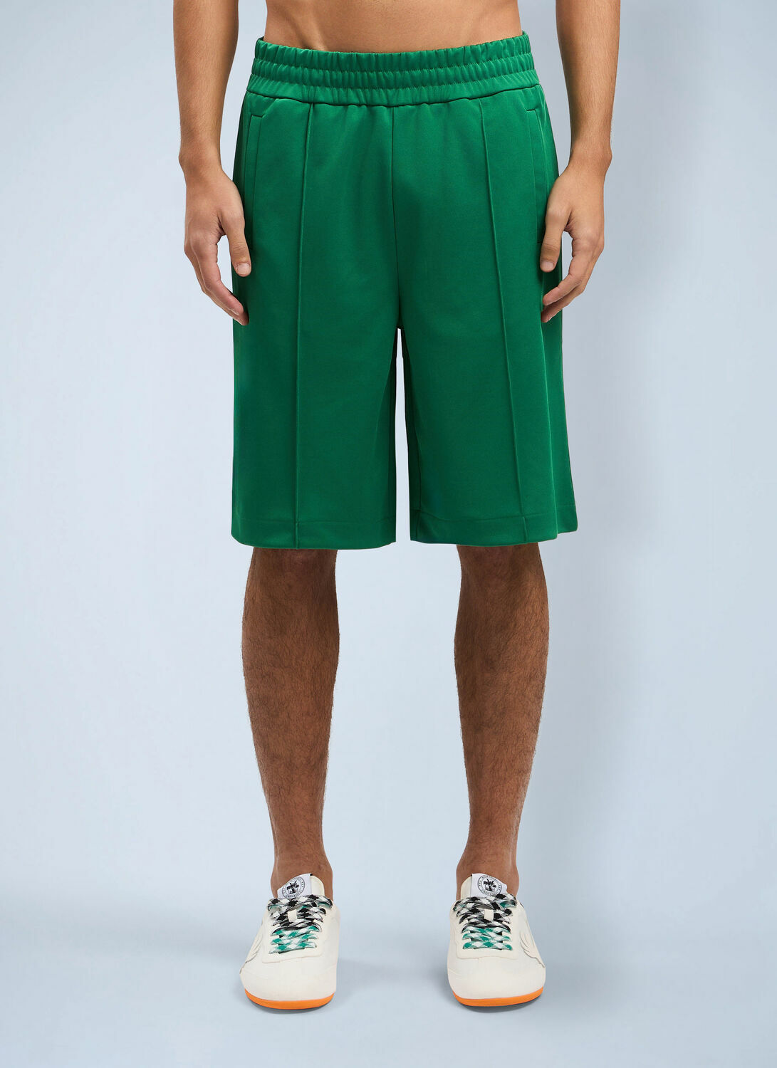 Palm Angels Back Curved Logo Track Shorts