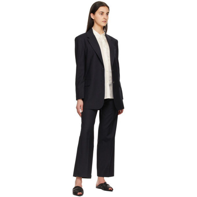 Blossom Navy Pinstripe Boy-Fit Blazer Blossom