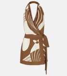 SIR Almara printed silk wrap dress