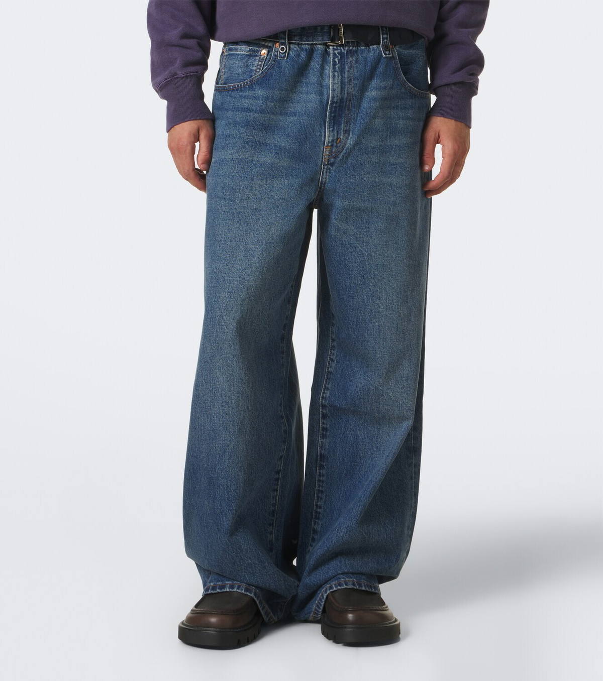 Sacai x Levi's® belted wide-leg jeans