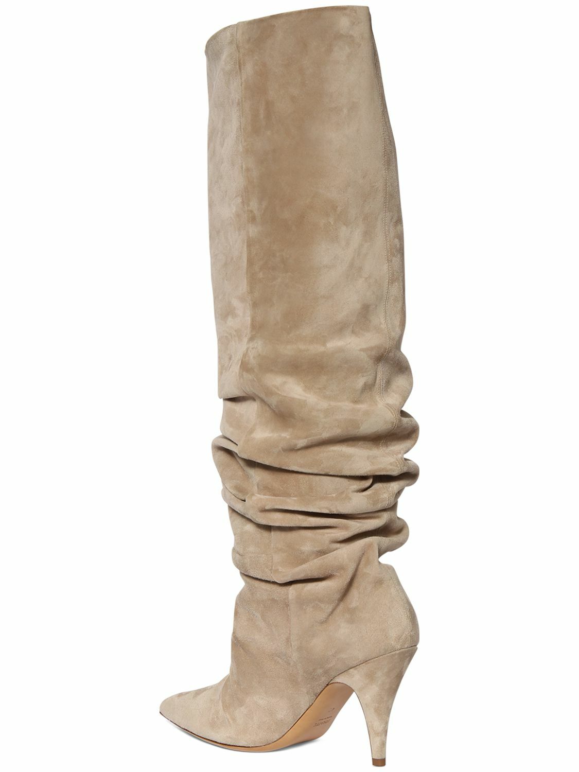 KHAITE - 90mm River Knee High Suede Boots