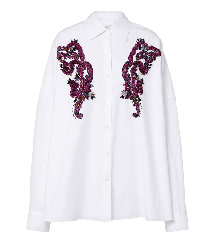 Photo: Dries Van Noten Embellished cotton shirt