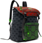 Gucci Gray & Green GG Backpack
