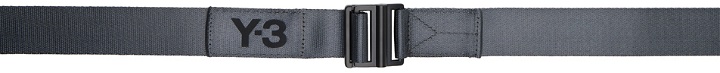 Photo: Y-3 Gray Classic Logo Belt