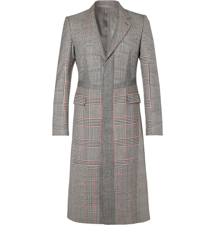 Photo: Alexander McQueen - Slim-Fit Prince of Wales Checked Wool and Cashmere-Blend Coat - Men - Gray