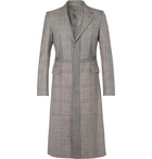 Alexander McQueen - Slim-Fit Prince of Wales Checked Wool and Cashmere-Blend Coat - Men - Gray