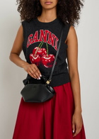 Ganni Bou Mini Leather top Handle bag - Black - One Size