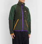 Nike - Sportswear Contrast-Tipped Nylon-Trimmed Fleece Jacket - Green