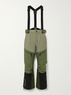 Moncler Grenoble - Colour-Blocked Ski Salopettes - Green