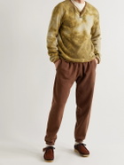 FRIENDS WITH ANIMALS - Straight-Leg Logo-Embroidered Cotton-Jersey Sweatpants - Brown