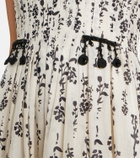 'S Max Mara Embellished floral cotton voile midi dress