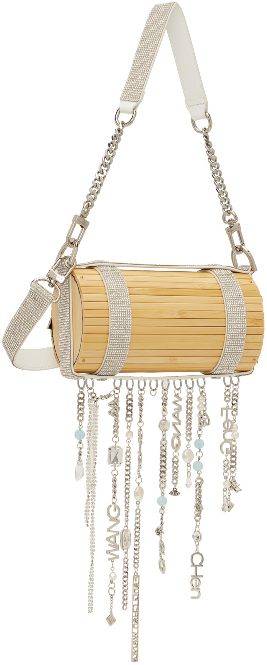 Feng Chen Wang Beige & Silver Big Bamboo Bag Feng Chen Wang