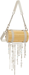 Feng Chen Wang Beige & Silver Big Bamboo Bag