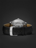 Baume & Mercier - Clifton Baumatic Automatic Day-Date Moon-Phase 42mm Steel and Alligator Watch , Ref. No. 10593