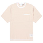 Thom Browne Men's Oversized Pocket Stripe T-Shirt in Orange