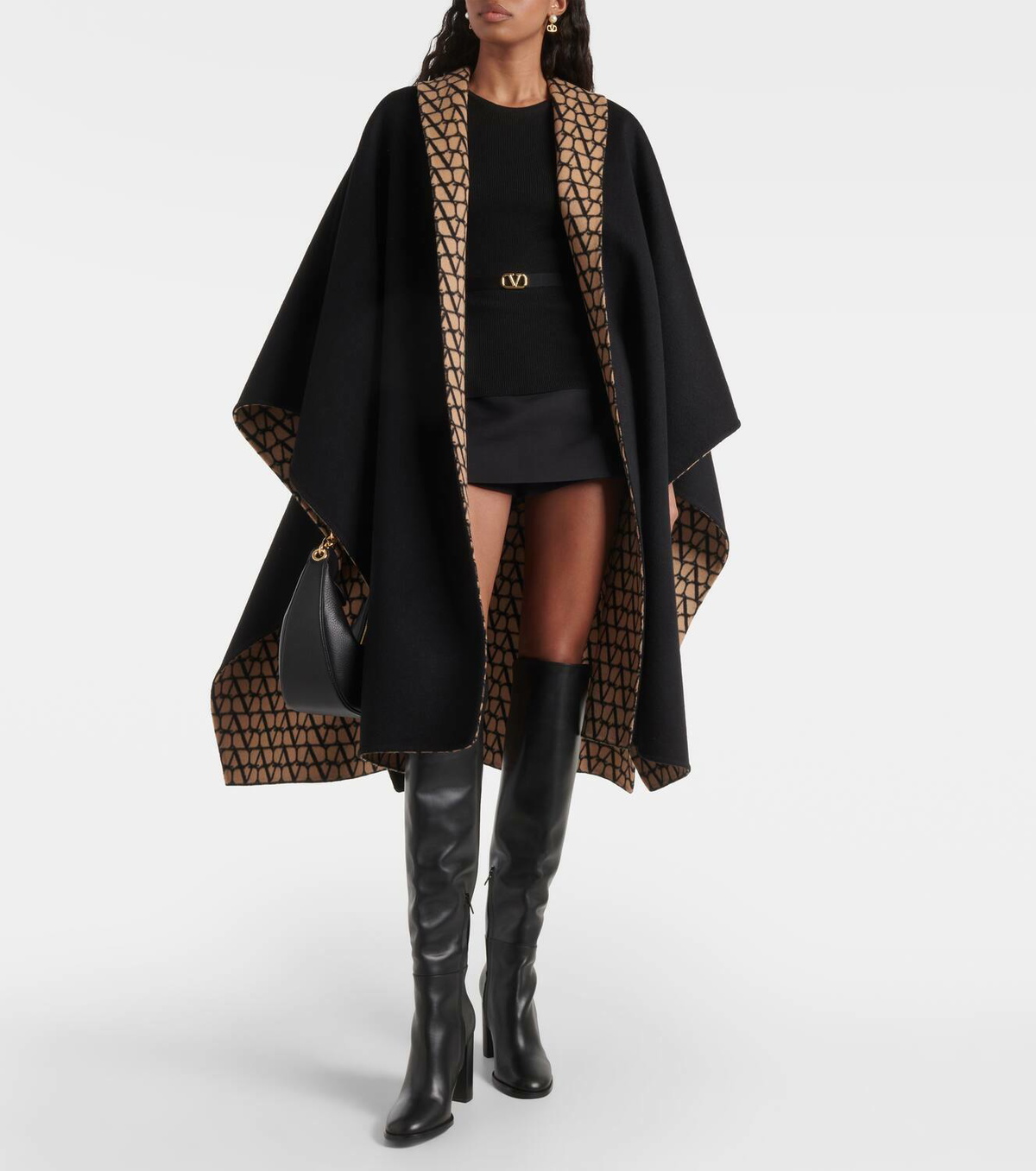 Valentino Monogram reversible wool cape Valentino