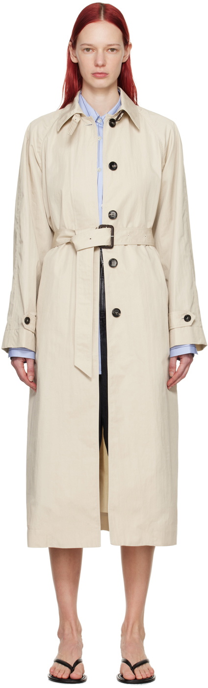 Teurn Studios Beige Belted Trench Coat Teurn Studios