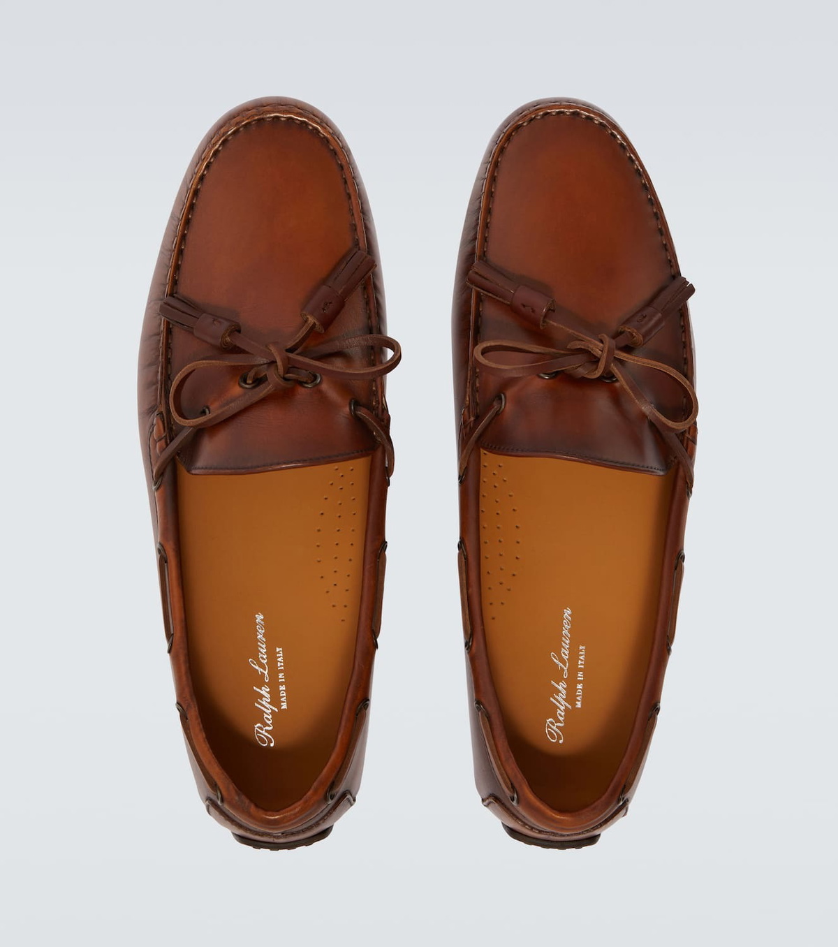 Ralph Lauren Purple Label Harold leather boat shoes