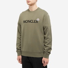 Moncler Men's Trademark Logo Crew Sweat in Khaki