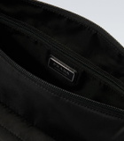 Prada Large leather-trimmed shoulder bag