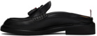 Thom Browne Black Leather Penny Loafers