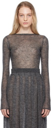AURALEE Gray Crewneck Sweater