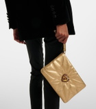 Dolce&Gabbana Devotion Mini metallic leather pouch