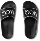 McQ Alexander McQueen - Infinity Logo-Print Rubber Slides - Black