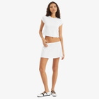 SKIMS Women's Drop Needle Pointelle Mini Skirt in Snow