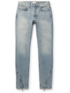 RHUDE - Slim-Fit Zip-Detailed Denim Jeans - Blue