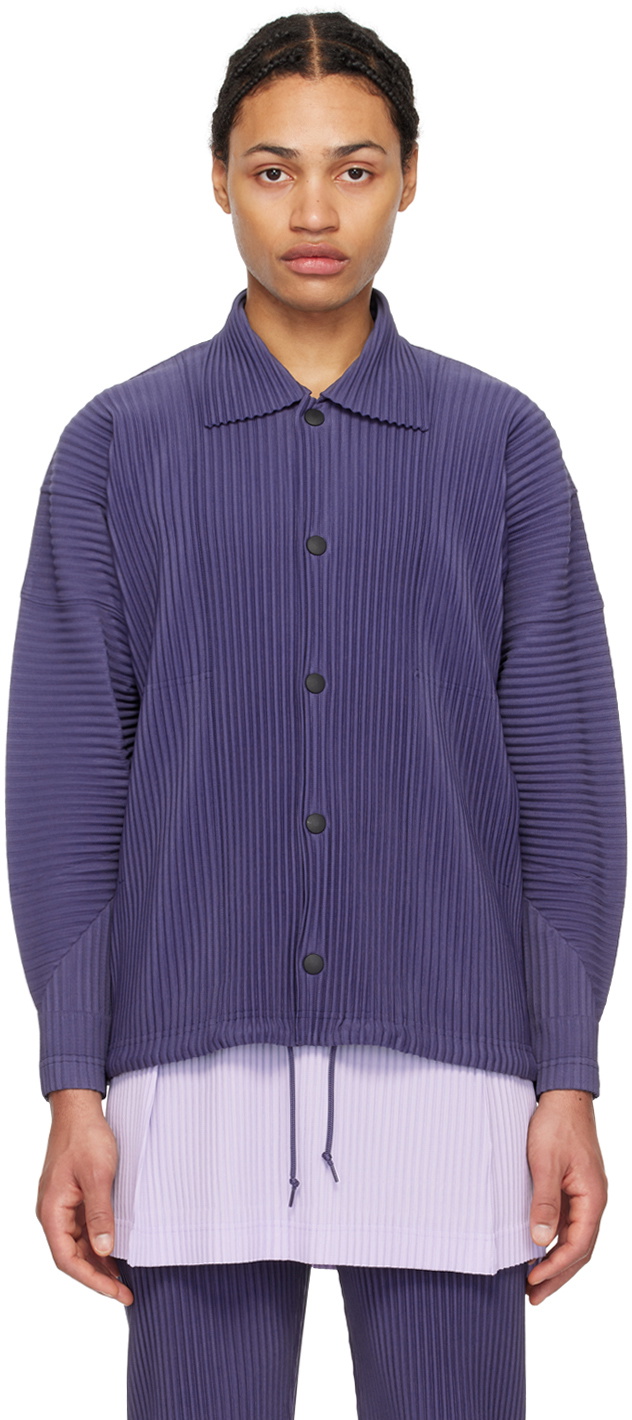 HOMME PLISSÉ ISSEY MIYAKE Navy Monthly Color February Jacket Homme