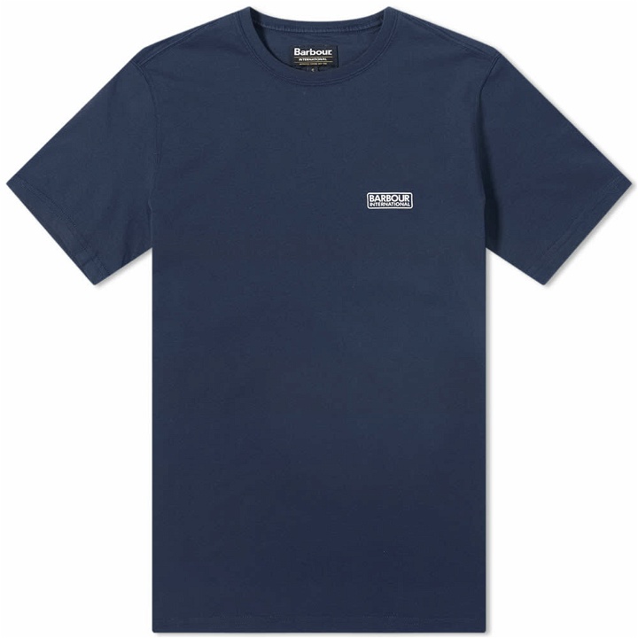 Photo: Barbour Men's International Essential Logo T-Shirt in Navy