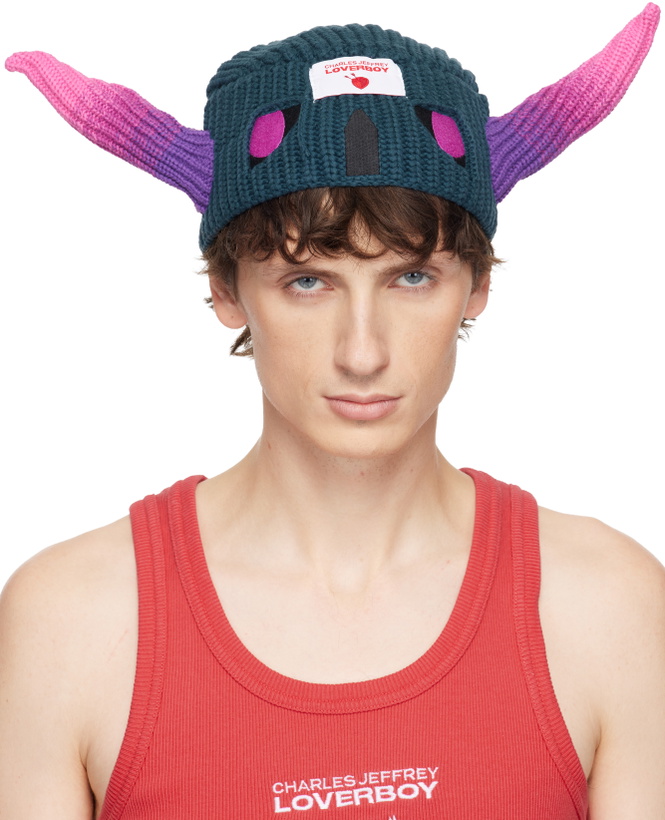 Photo: Charles Jeffrey LOVERBOY Navy & Pink Clash of Clans Edition P.E.K.K.A Beanie