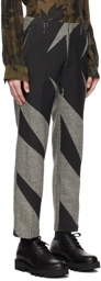 Dries Van Noten Black & White Printed Trousers