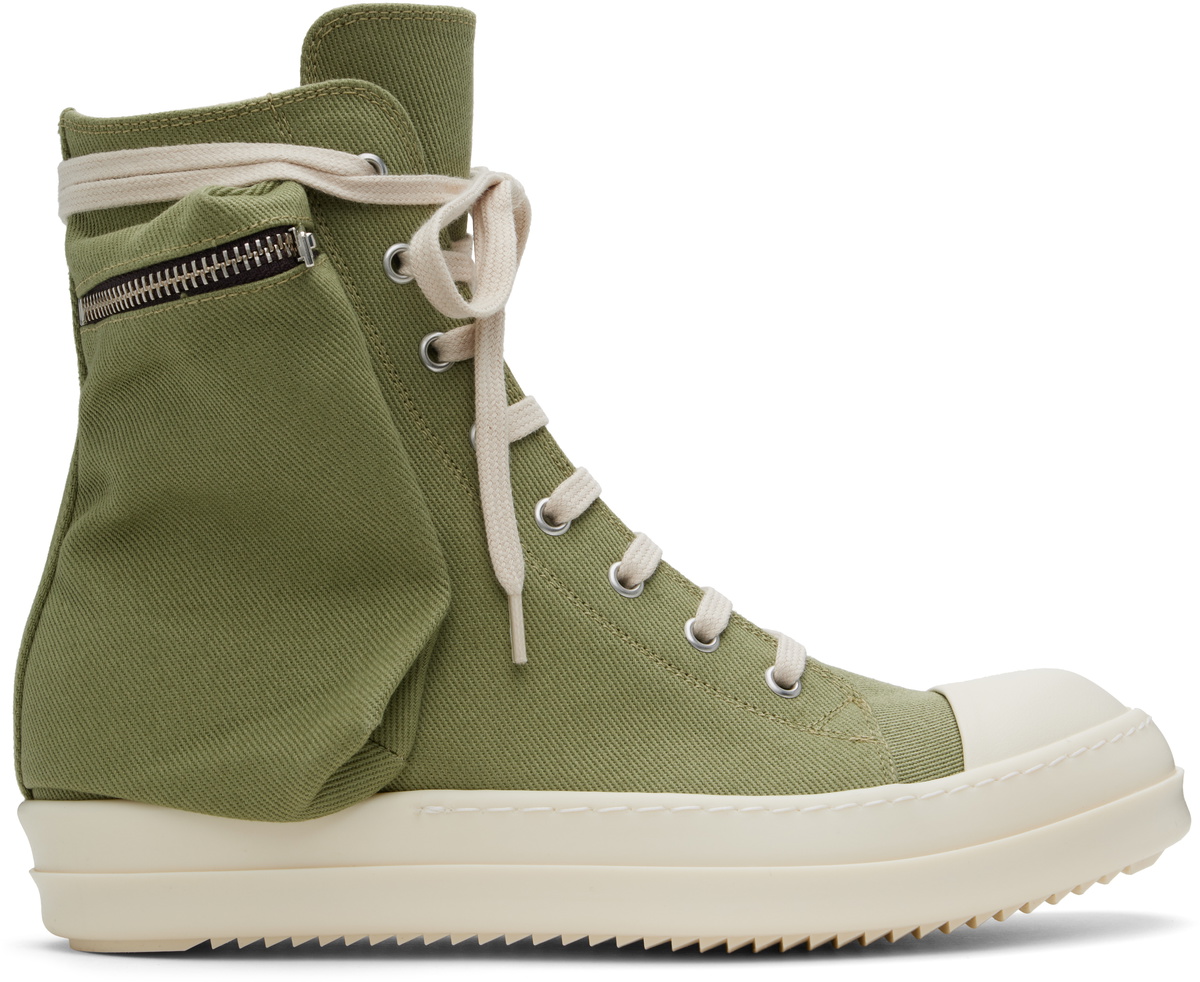 Rick Owens DRKSHDW Green Porterville Cargo Sneaks Sneakers Rick