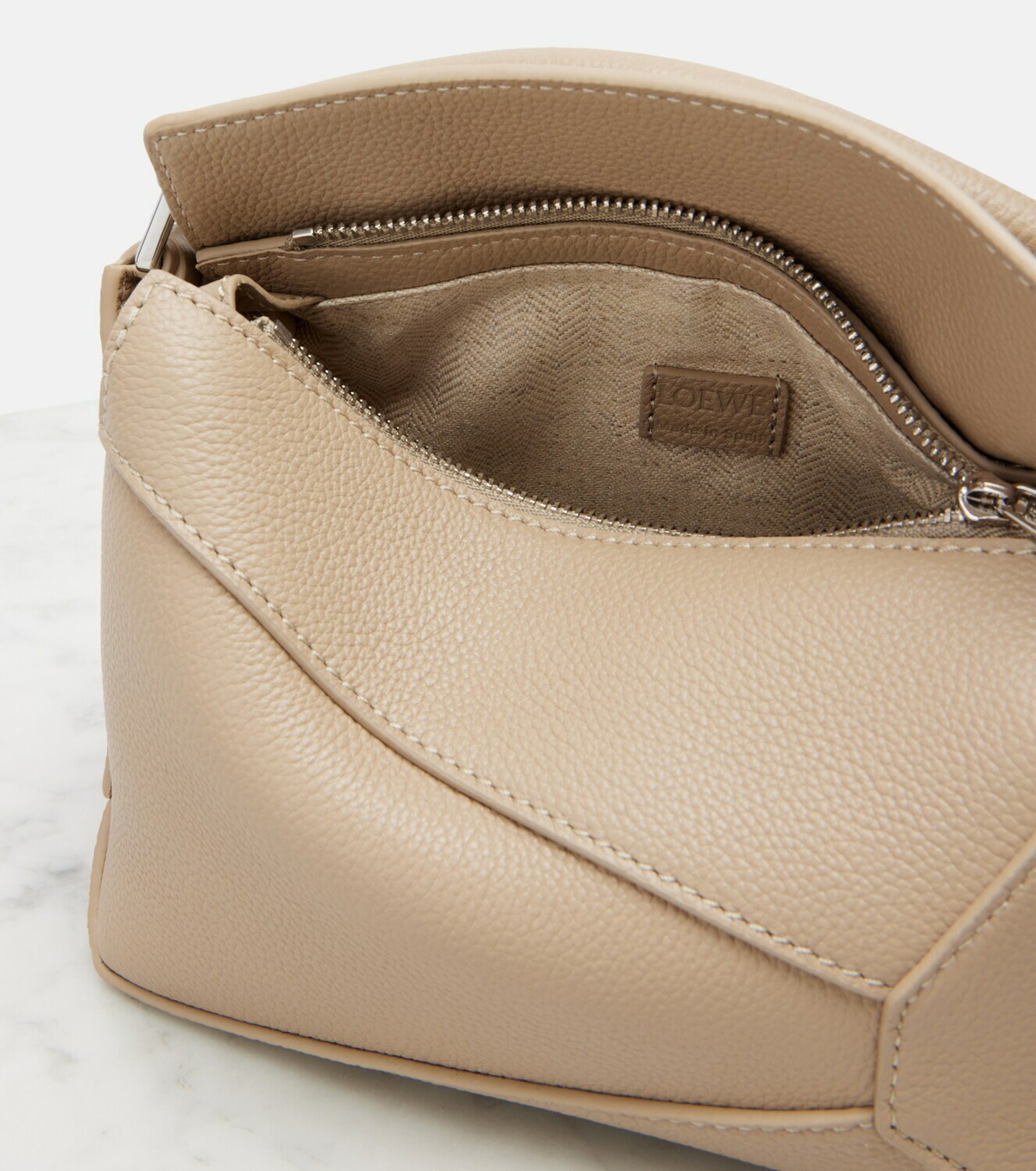 Loewe Puzzle Edge Mini leather top-handle bag