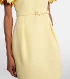 Leo Lin Aurelie belted floral-appliqué minidress
