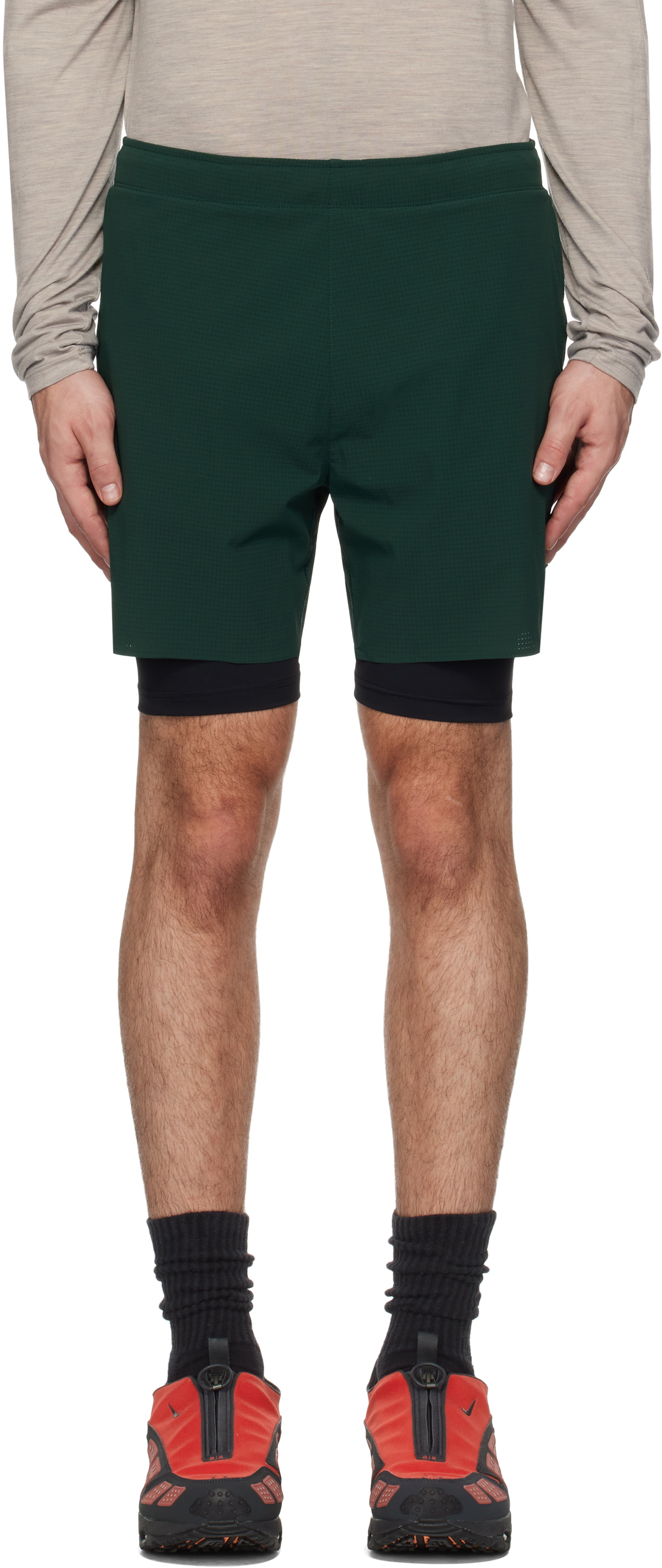 Reigning Champ Green Dot Air Running Shorts