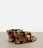 Balenciaga Gaeta calf hair wedge thong sandals