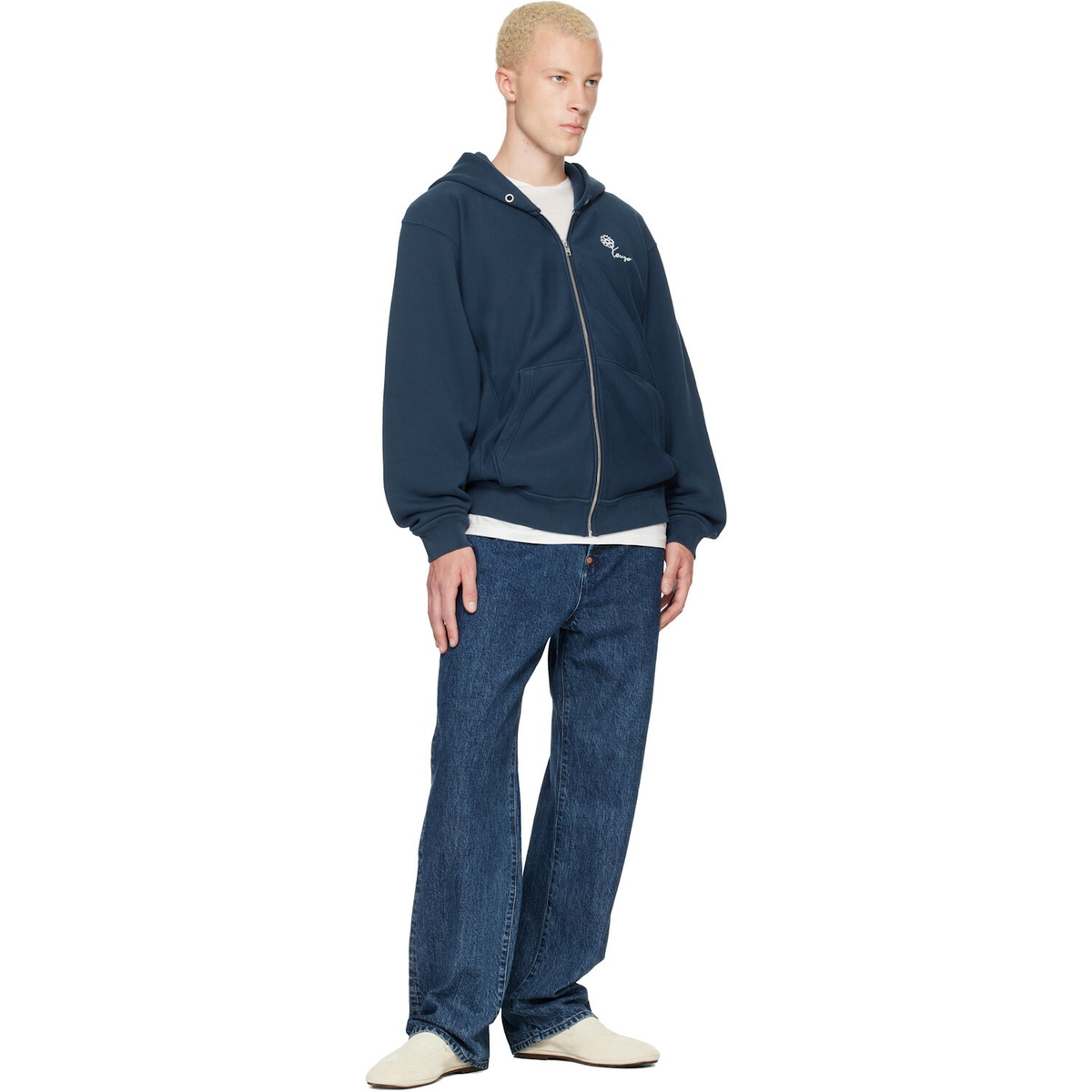 Kenzo Blue Kenzo Paris 'KENZO Signature' Straight Fit Jeans