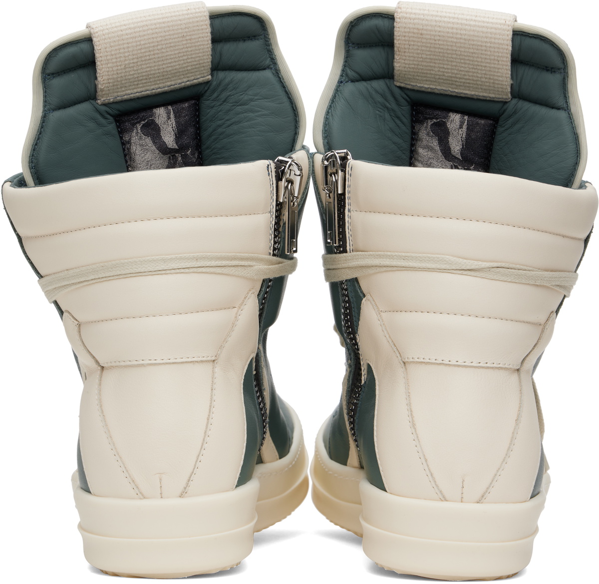 【正規品】Rick Owens トープ Hollywood Geobasket スニーカー Taupe & Off-White Hollywood Geobasket Sneakers by Rick Owens