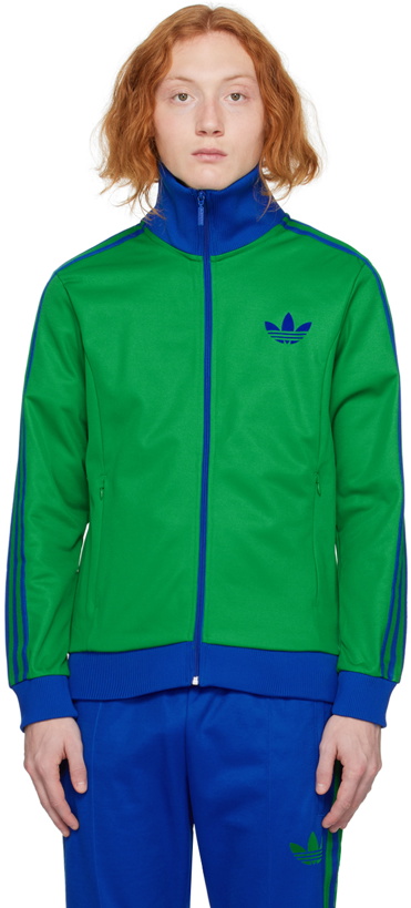Photo: adidas Originals Green Adicolor Heritage Now Track Jacket