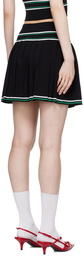 Casablanca Black Pleated Miniskirt