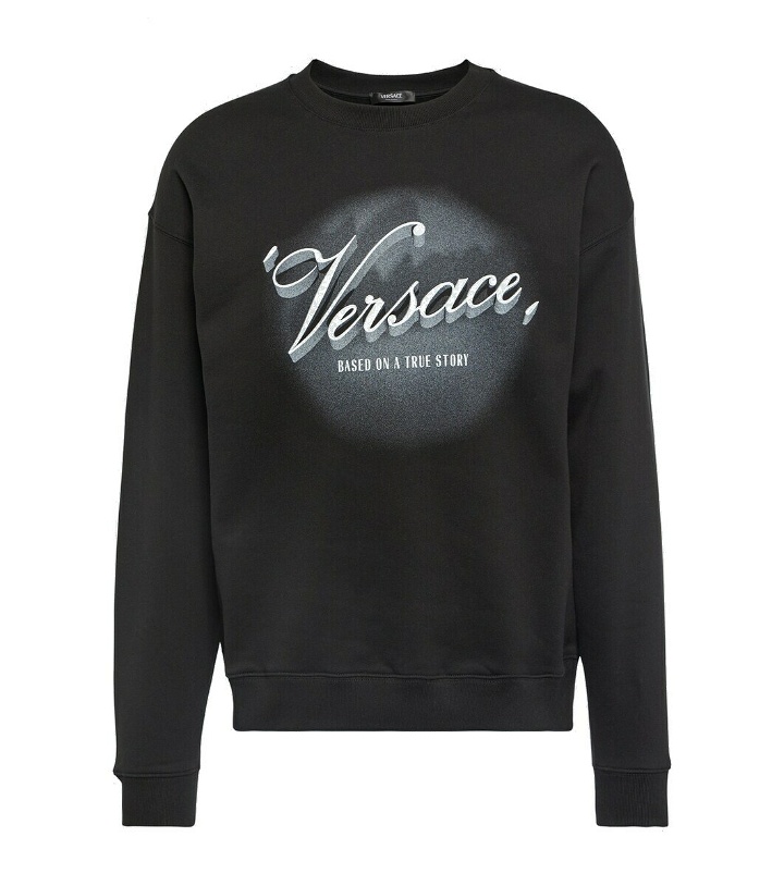 Photo: Versace Printed cotton jersey sweatshirt