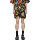 Versace Multicolor Silk Floral Shorts